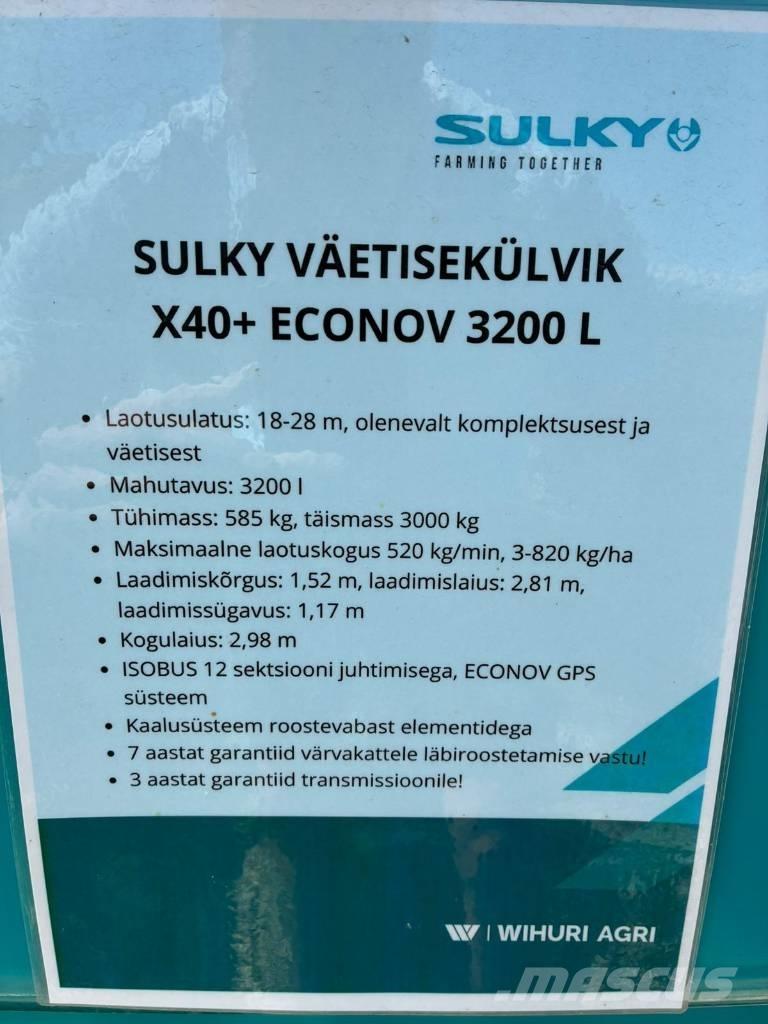 Sulky X 40+ Econov Împrastierea mineralelor