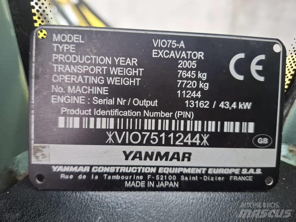 Yanmar Vio 75 A Excavatoare 7t - 12t