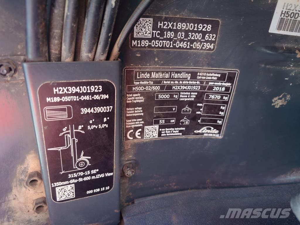Linde H50D600/394 Stivuitor diesel