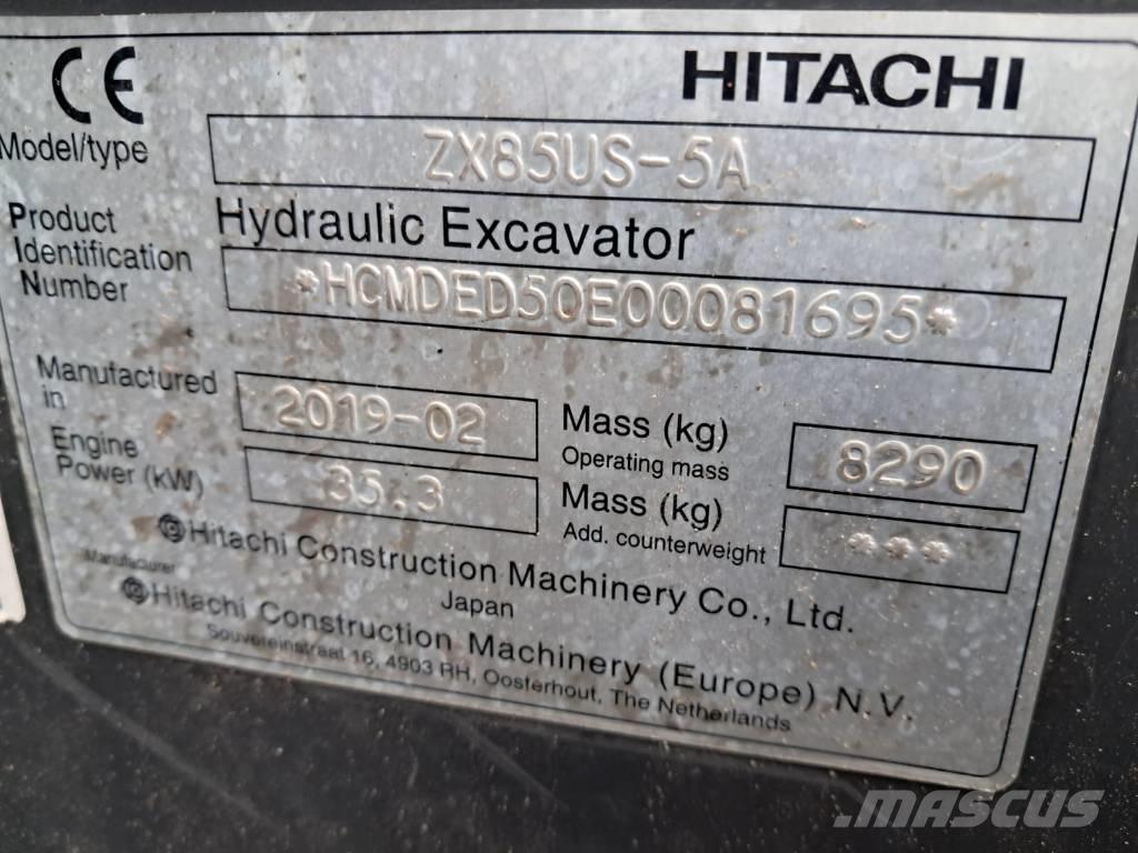 Hitachi ZX 85 US-5 A Excavatoare 7t - 12t