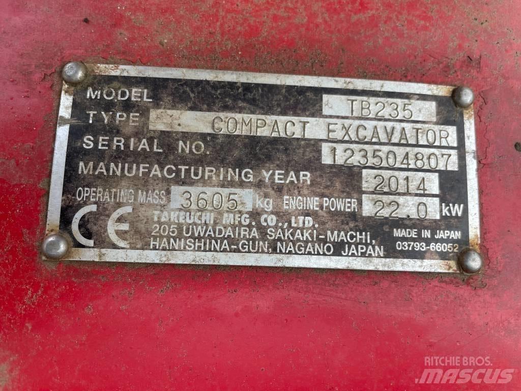 Takeuchi TB 235 Mini excavatoare < 7t