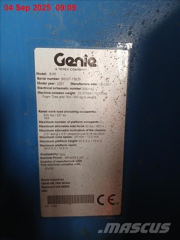 Genie S 65 Nacele cu brat telescopic
