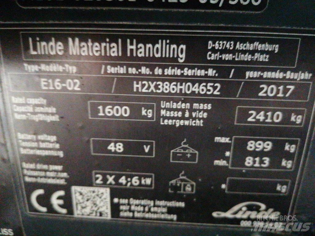 Linde E16-02 Stivuitor electric