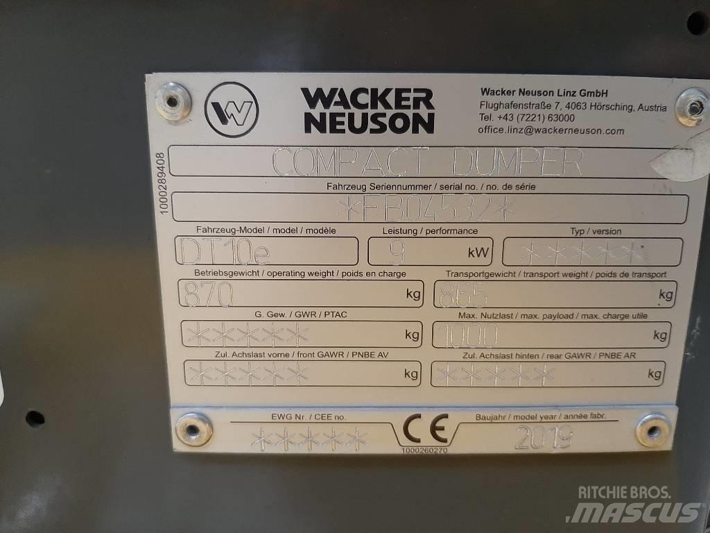 Wacker Neuson DT10e Autobasculante cu senile