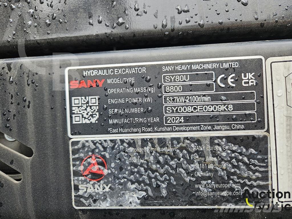 Sany SY80U Excavatoare 7t - 12t