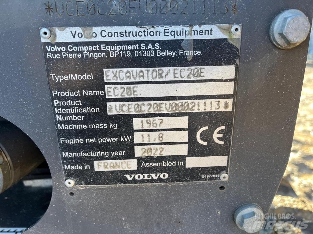 Volvo EC 20 E Mini excavatoare < 7t