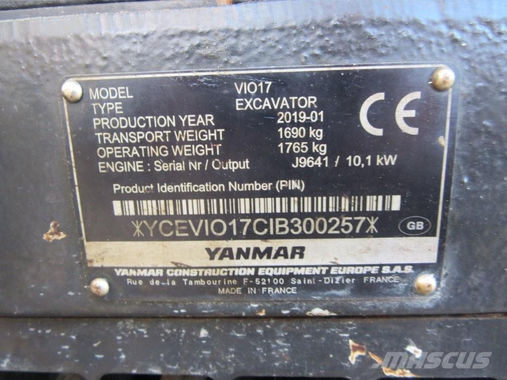 Yanmar ViO17 Excavatoare pe șenile
