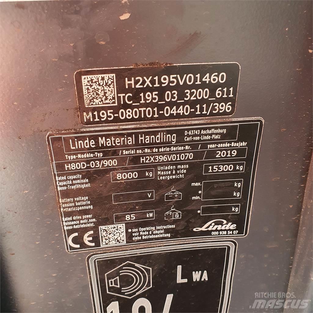 Linde H80D/900 Stivuitor diesel