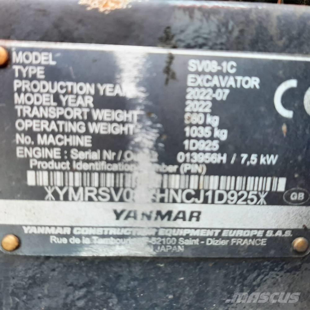 Yanmar SV 08 Mini excavatoare < 7t