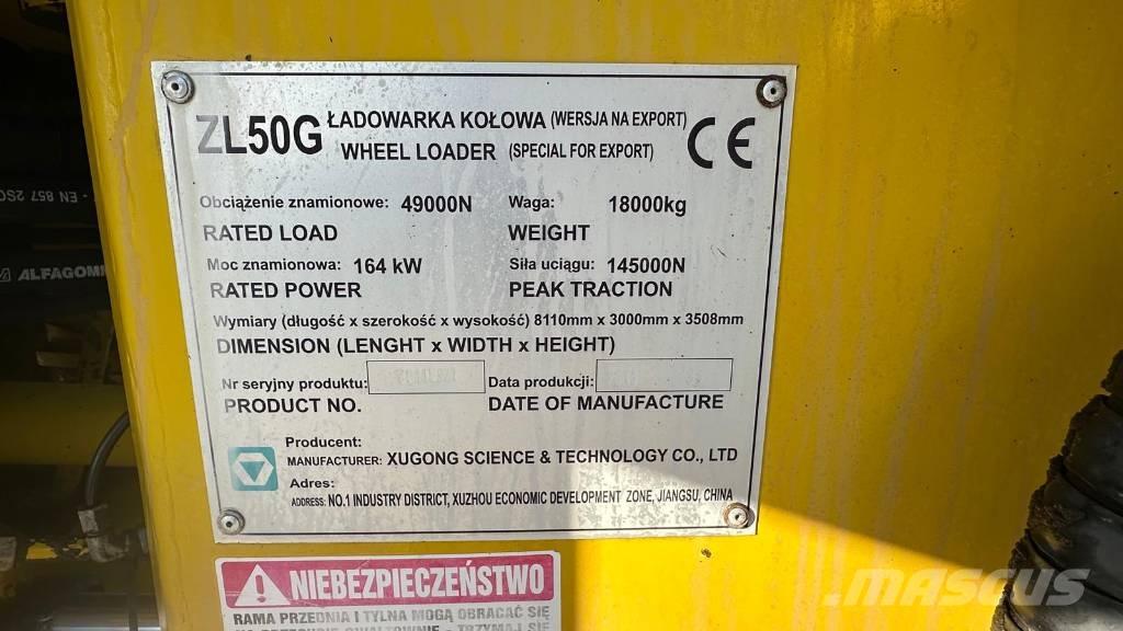 XCMG ZL 50 G Incarcator pe pneuri