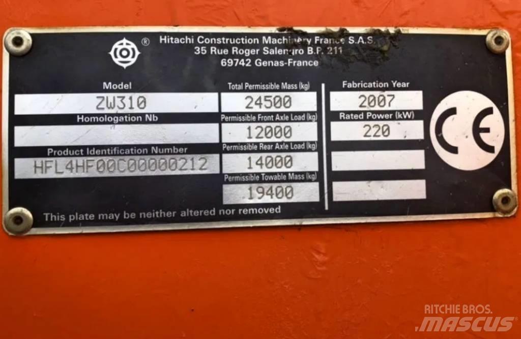 Hitachi ZW 310 Incarcator pe pneuri