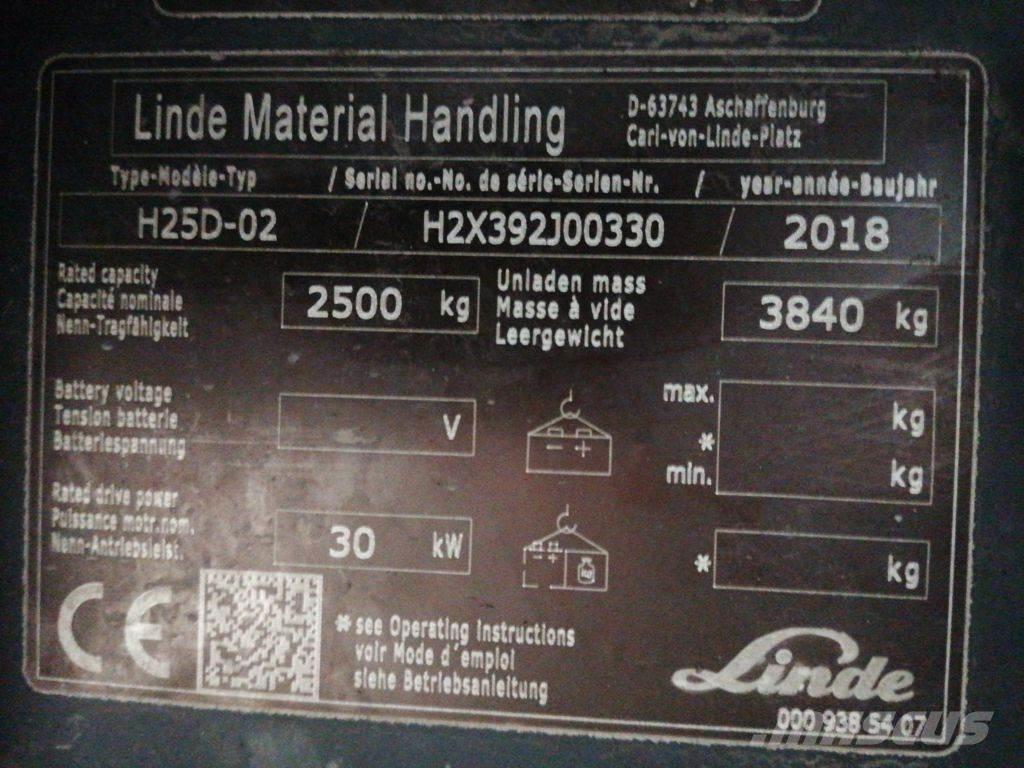 Linde H25D-02 Stivuitor diesel
