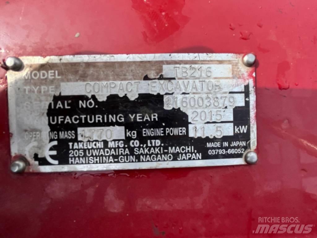 Takeuchi TB 216 Mini excavatoare < 7t