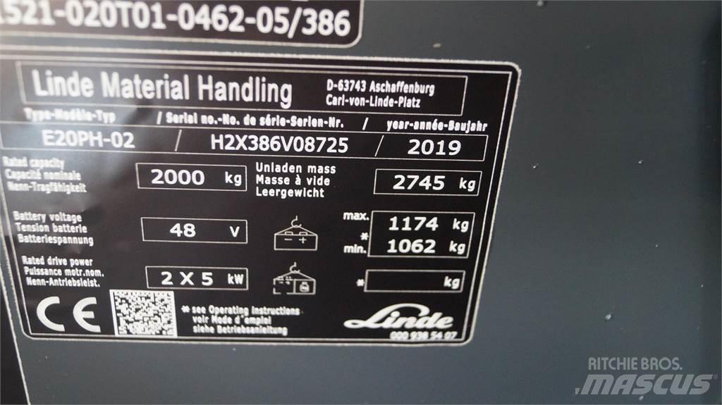 Linde E20PH Stivuitor electric