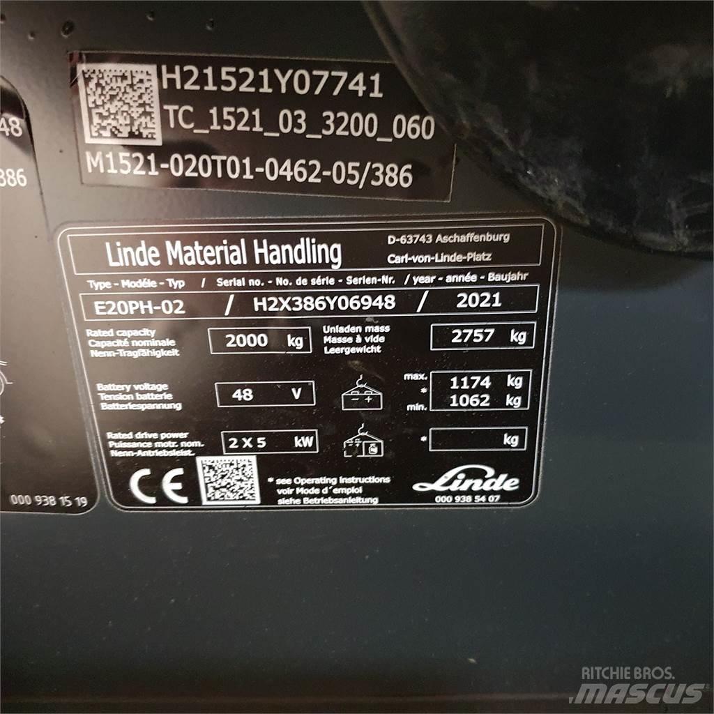Linde E20PH Stivuitor electric
