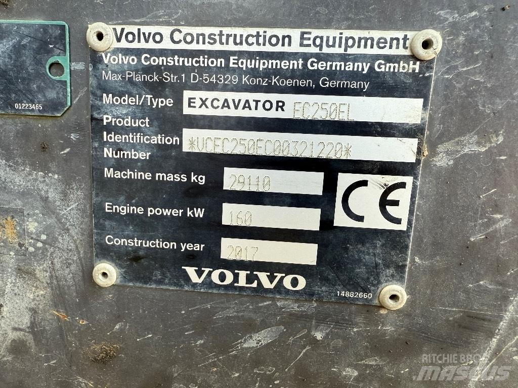 Volvo EC 250 EL Excavatoare pe șenile
