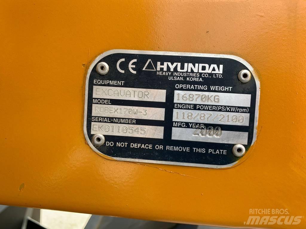 Hyundai ROBEX 170W-3 Excavatoare cu roti