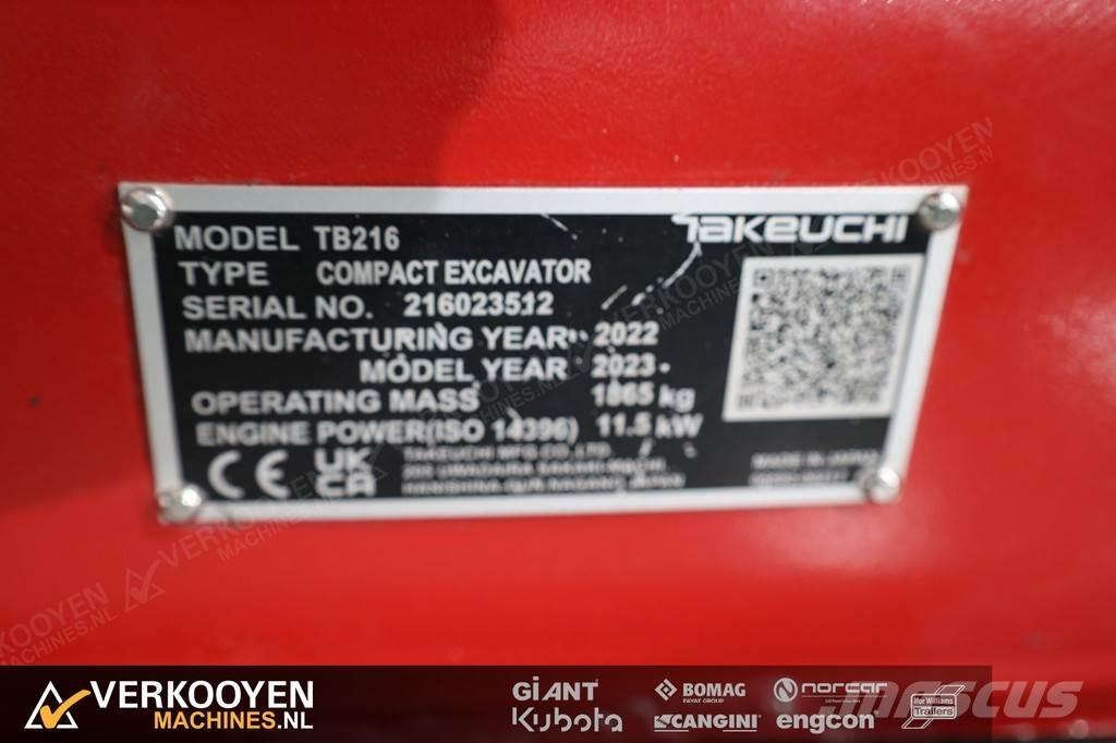 Takeuchi TB216 Mini excavatoare < 7t