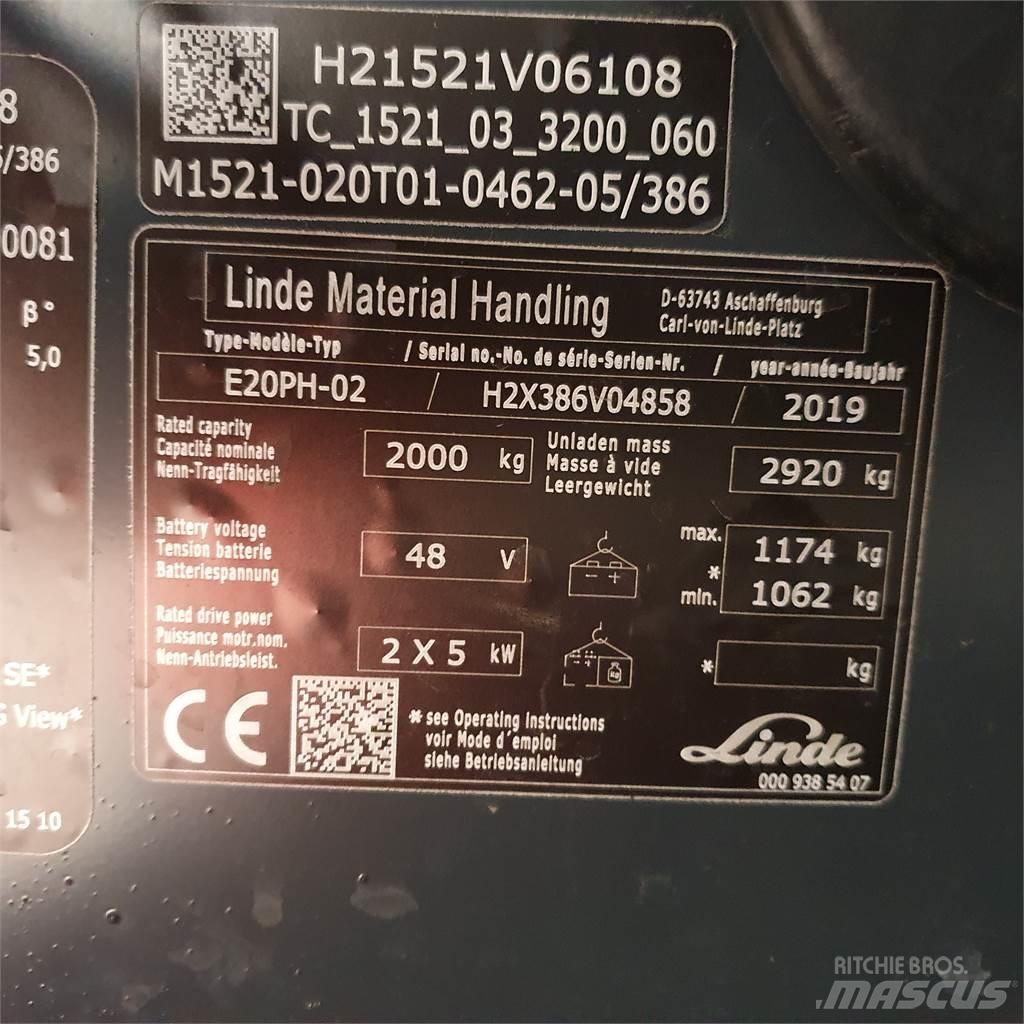 Linde E20PH Stivuitor electric