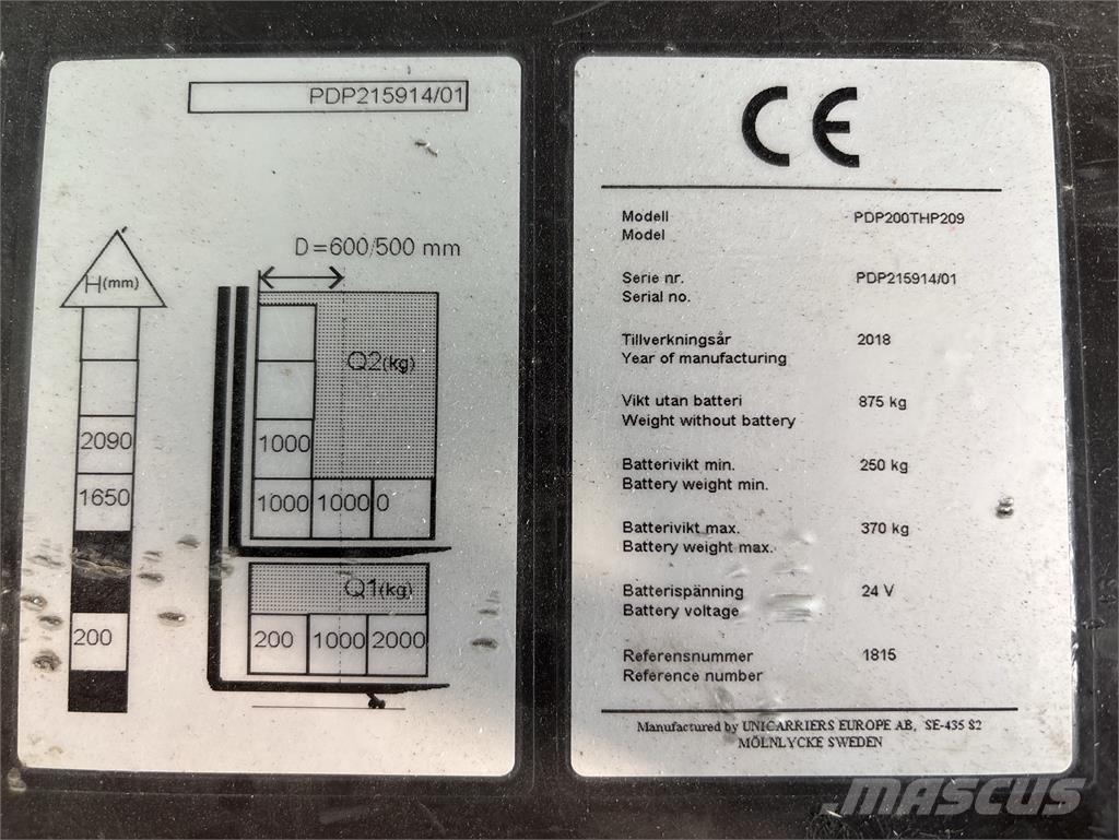 Atlet PDP200 Transpaleti autopropulsanti