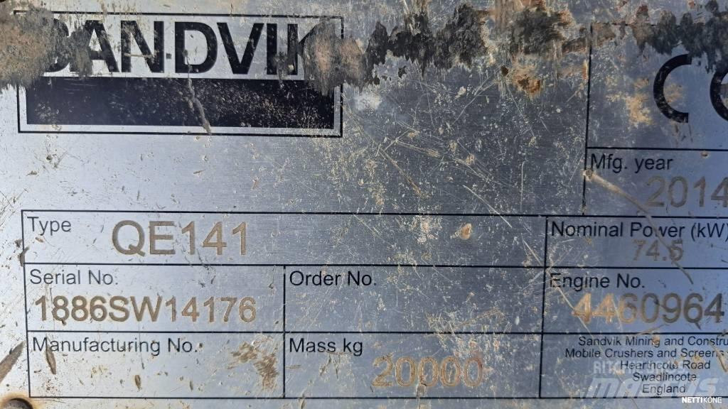 Sandvik QE 141 Dispozitive mobile de cernut