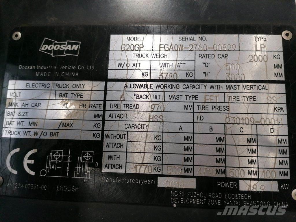 Doosan G20GP Stivuitor GPL