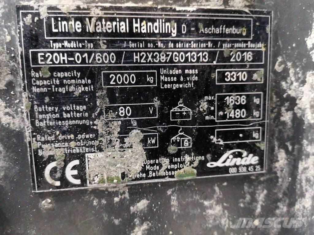 Linde E20H-01/600 Stivuitor electric