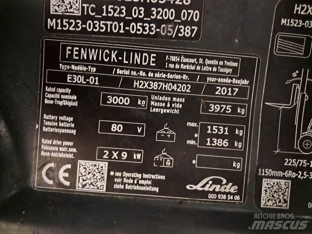 Linde E30L-01 Stivuitor electric