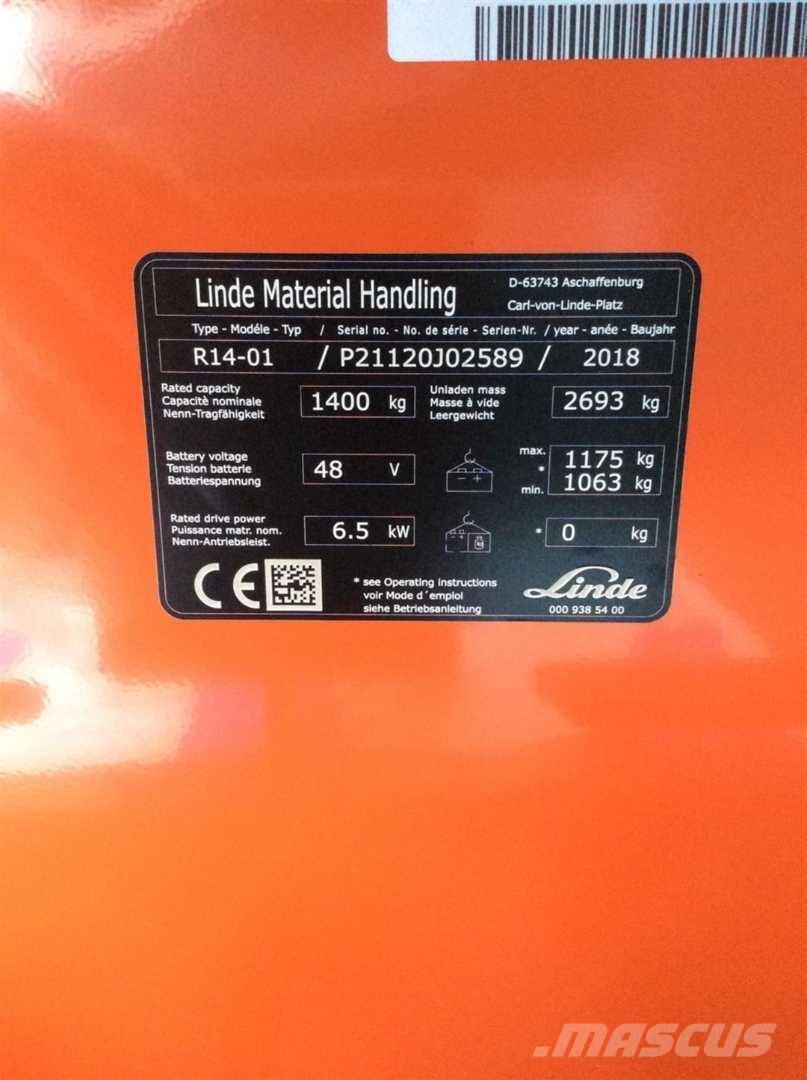 Linde R14 Stivuitor cu catarg retractabil
