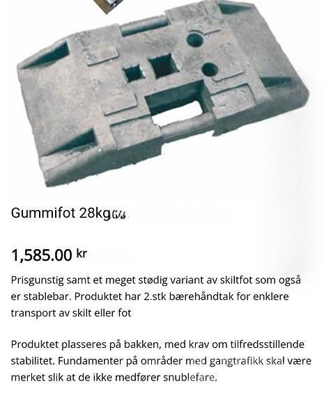  Brukt Skiltfot Alte componente
