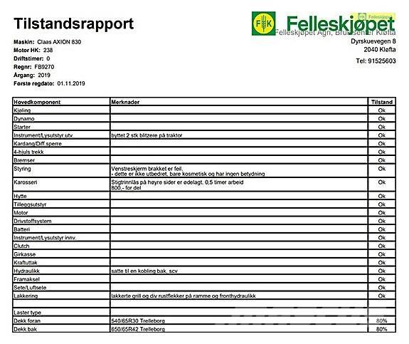 CLAAS AXION 830 Tractoare