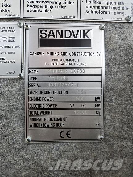 Sandvik DX780 Echipamente de forare la suprafata