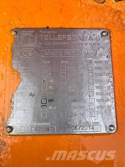 Tellefsdal 4600 H2 Lame pentru dezapezire si pluguri