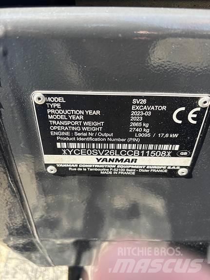 Yanmar SV26 Mini excavatoare < 7t