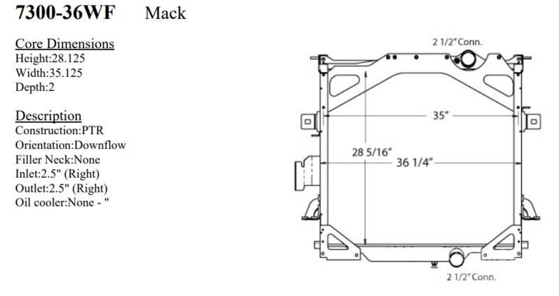 Mack CTP Radiatoare