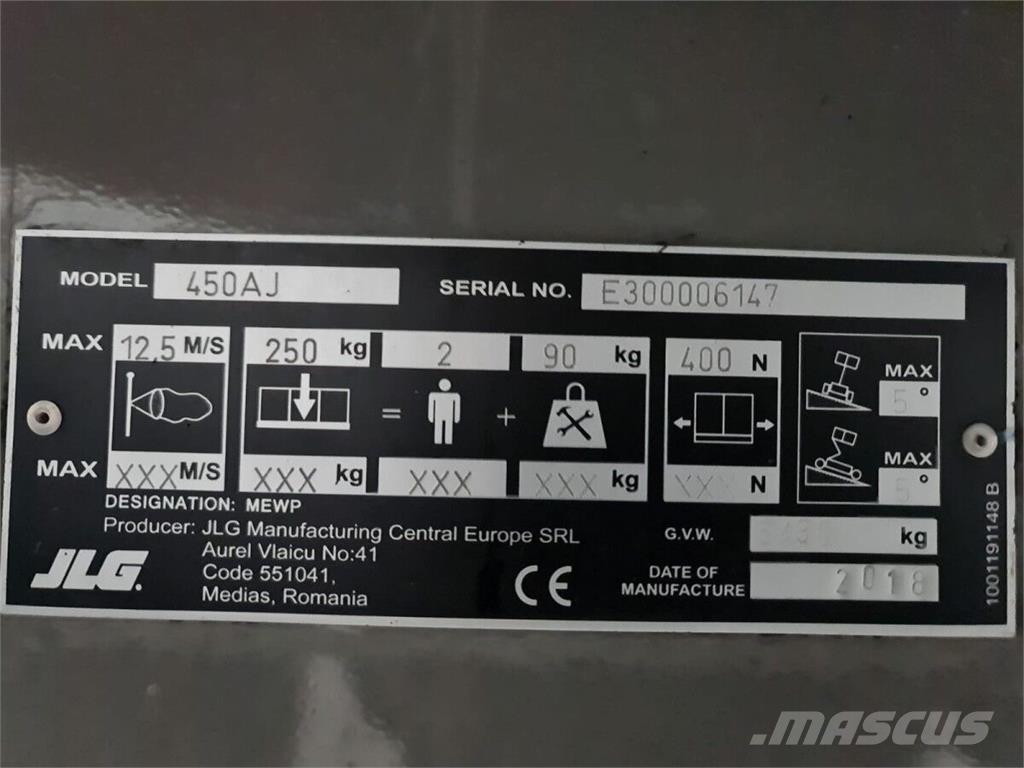 JLG 450AJ Nacele cu brat articulat