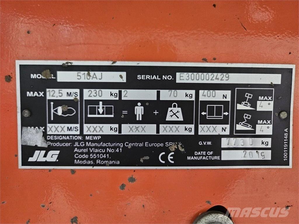 JLG 510AJ Nacele cu brat articulat