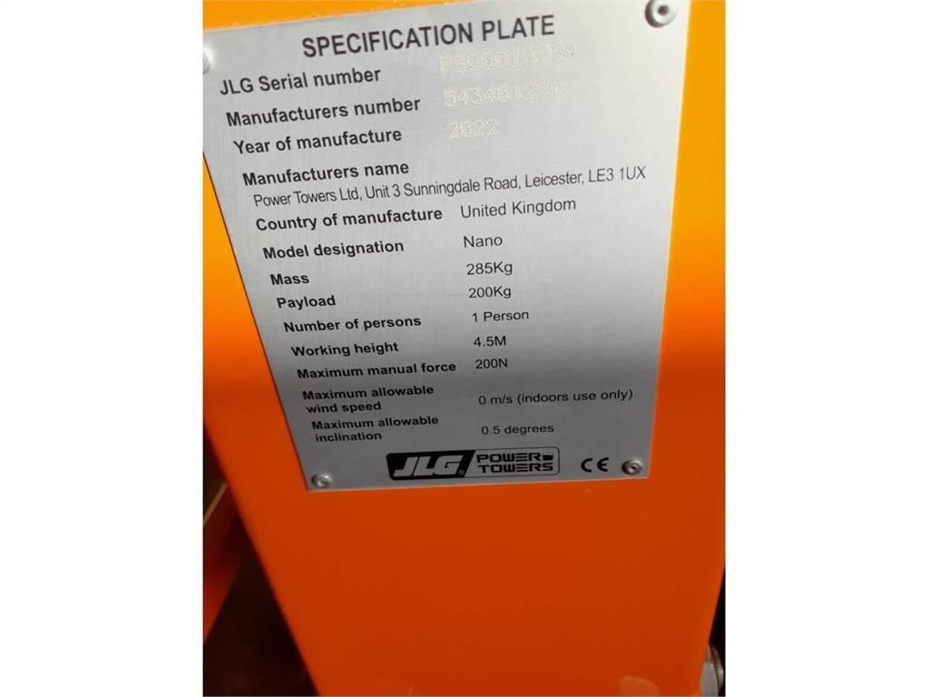 JLG NANO Ascensoare verticale catarg