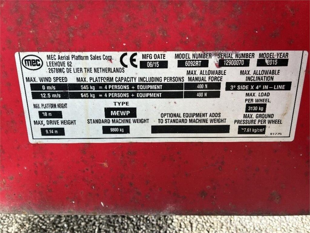 MEC 6092RT Platforme foarfeca