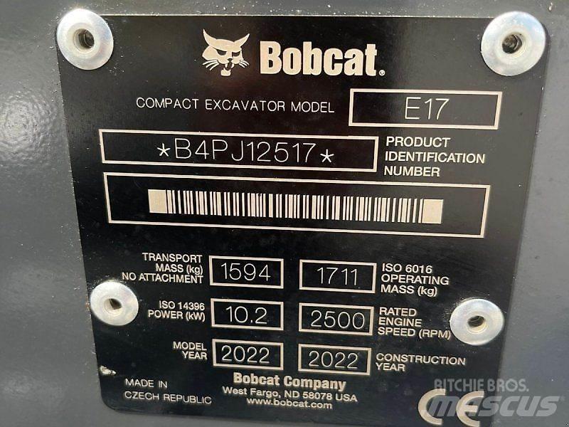 Bobcat E17 Mini excavatoare < 7t