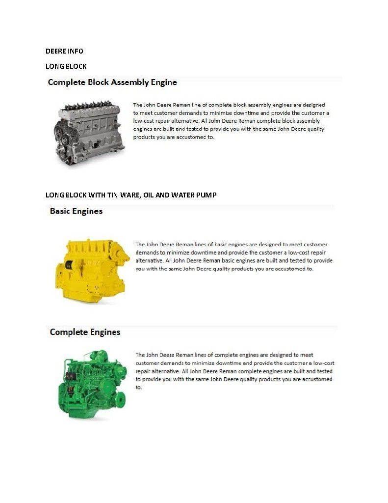 John Deere 4024T Motoare