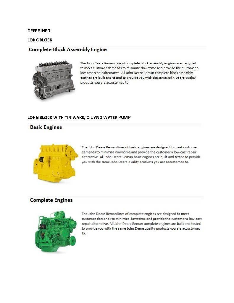 John Deere 4045 Motoare