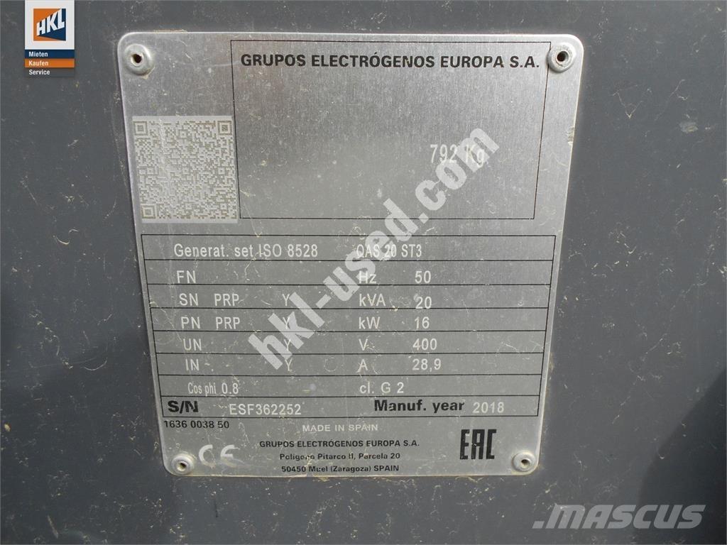 Atlas Copco QAS 20 Alte generatoare