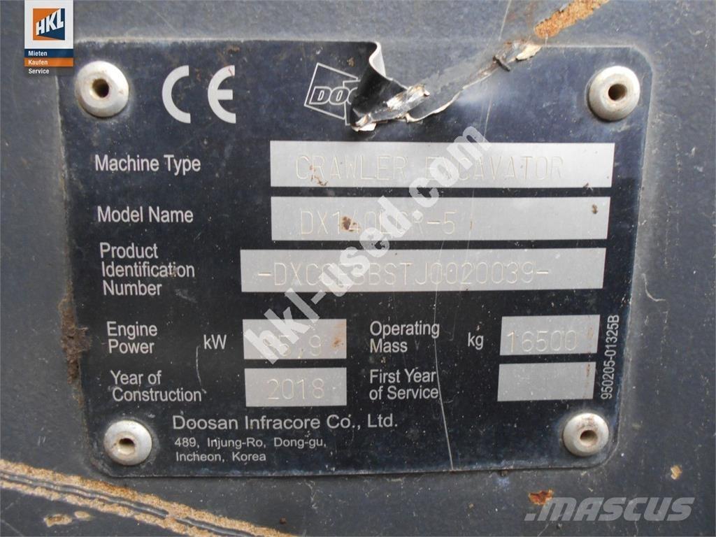 Doosan DX 140 LCR-5 Excavatoare pe șenile

