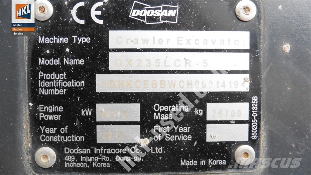 Doosan DX 235 LCR-5 Excavatoare pe șenile

