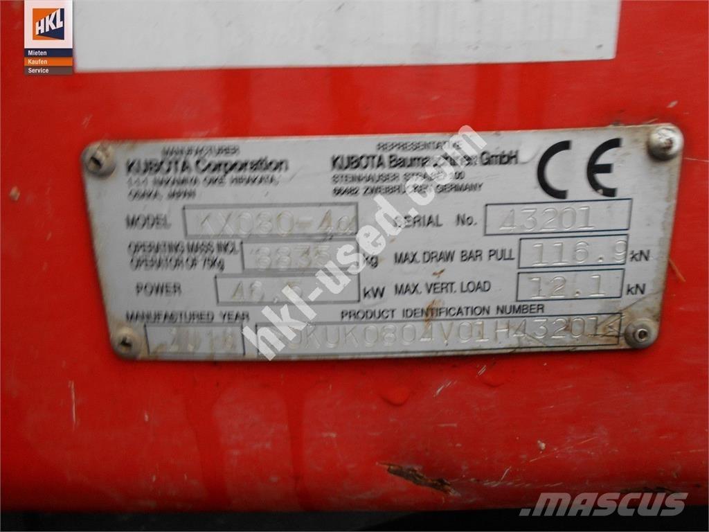 Kubota KX 080-4 Mini excavatoare < 7t