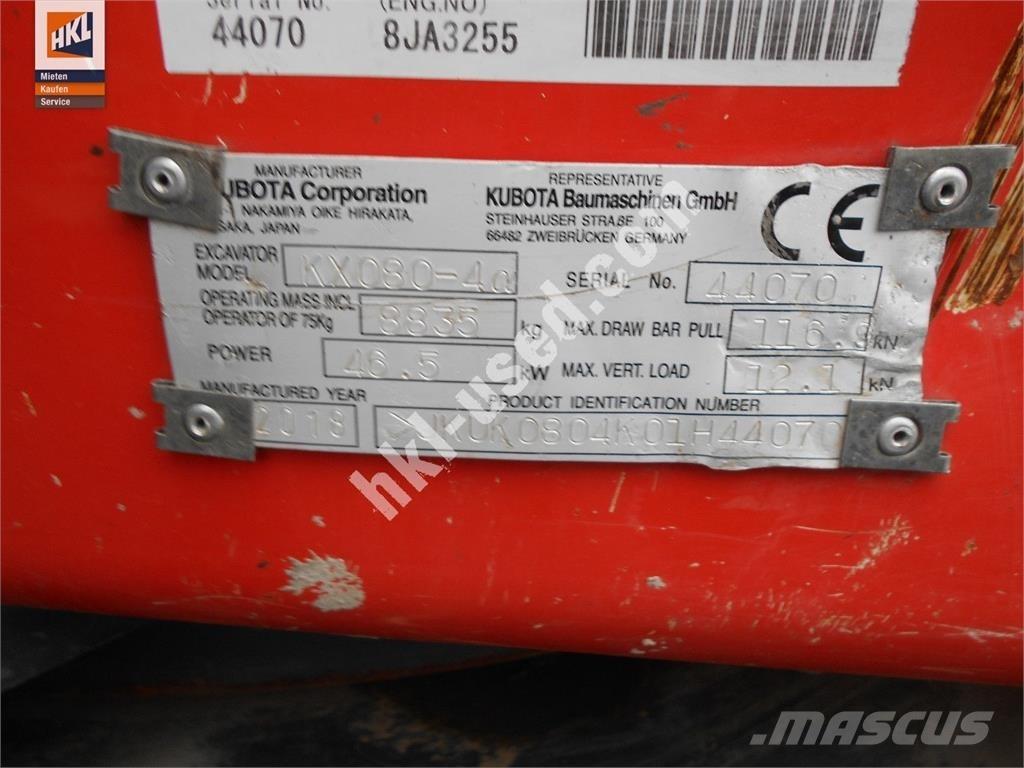 Kubota KX 080-4 Mini excavatoare < 7t