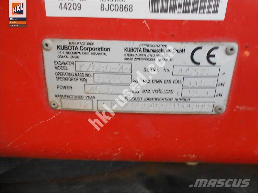 Kubota KX 080-4 Mini excavatoare < 7t