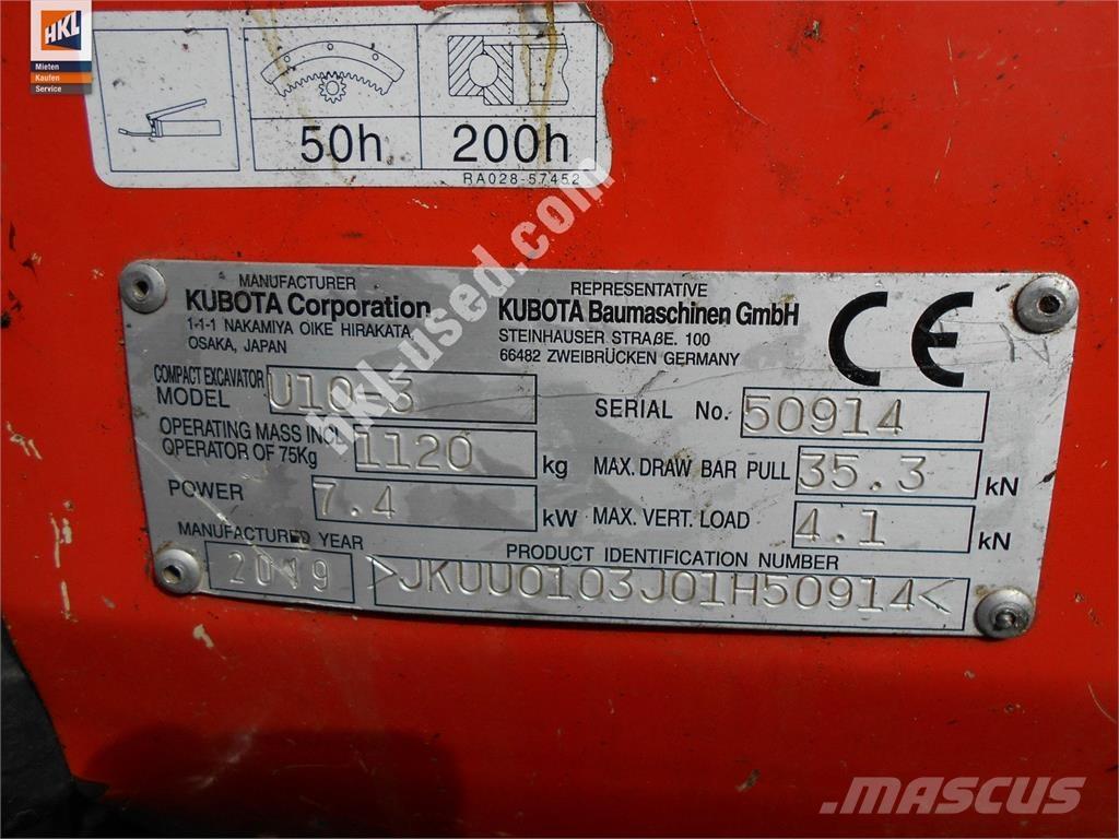 Kubota U 10-3 Mini excavatoare < 7t