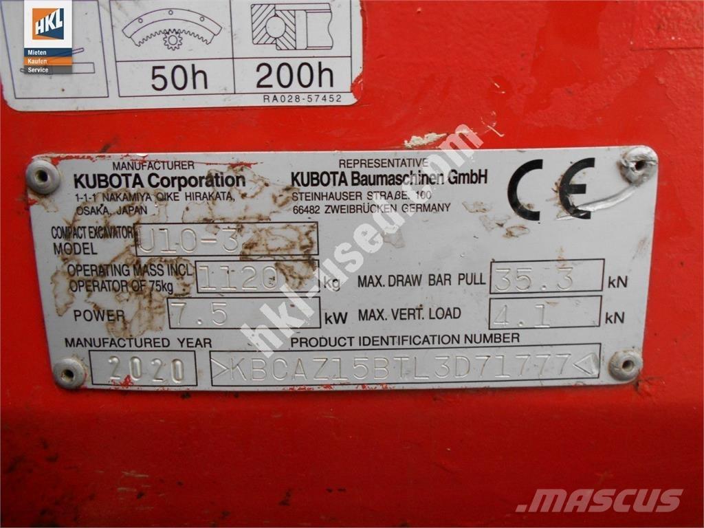 Kubota U 10-3 Mini excavatoare < 7t